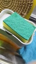 Kitchen Dishwashing Sponges, Dual-Layer Cleaning Pads with Scouring Surface, Pack of 10|B0FQHSNTMC