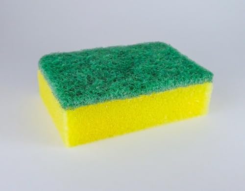 Kitchen Dishwashing Sponges, Dual-Layer Cleaning Pads with Scouring Surface, Pack of 10|B0FQHSNTMC