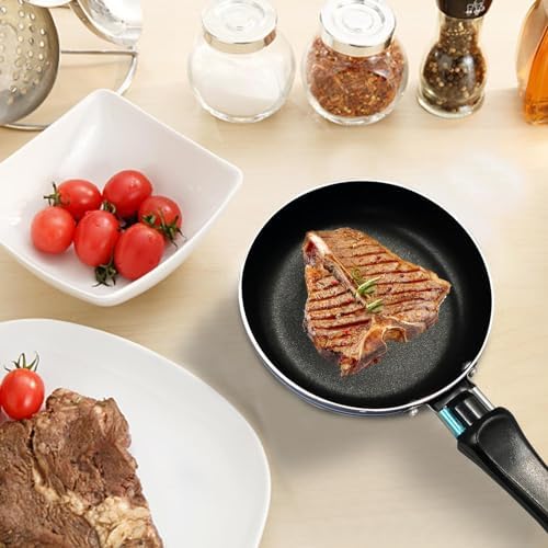 Unique Egg Fry Pan | Stainless Steel Egg Fry Pan | Rust-Proof Kitchen Gadgets,12 x 24 x 2 mm Non Stick Fry Pan for Whi Eggs 12x24x2mm Hanging Pan with Poo | Mini for Kitchen, Cafes, Restaurant|B0D2XPKP6G