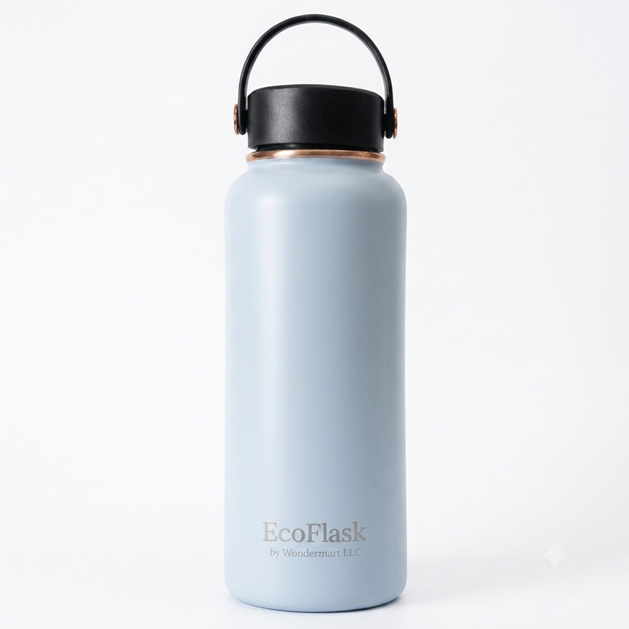 EcoFlask Stainless Steel Insulated Water Bottle with Carry Handle, 32oz and 18oz, Wide Mouth, Double Wall Vacuum Insulated, Multiple Colours