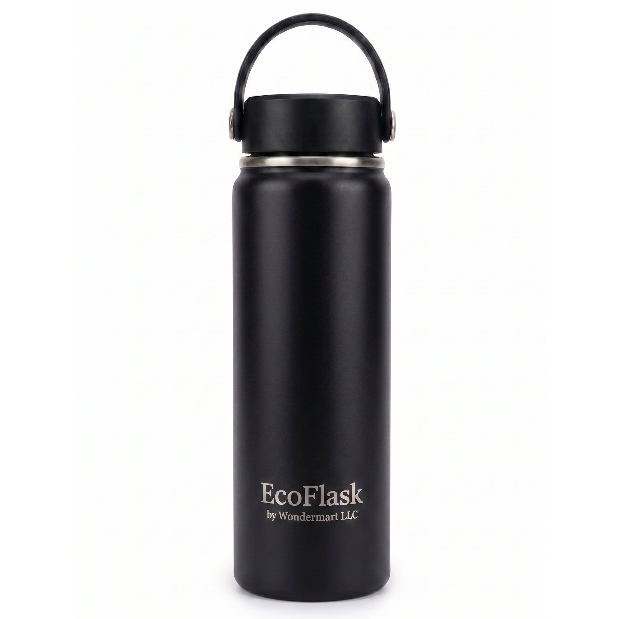 EcoFlask Stainless Steel Insulated Water Bottle with Carry Handle, 32oz and 18oz, Wide Mouth, Double Wall Vacuum Insulated, Multiple Colours