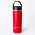 EcoFlask Stainless Steel Insulated Water Bottle with Carry Handle, Wide Mouth, Double Wall Vacuum Insulated, Red
